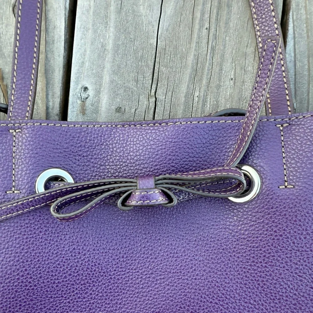 Furla Pebbled Leather Tote (Purple) - Picture 8 of 9